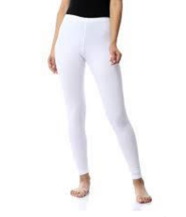 White cotton leggings