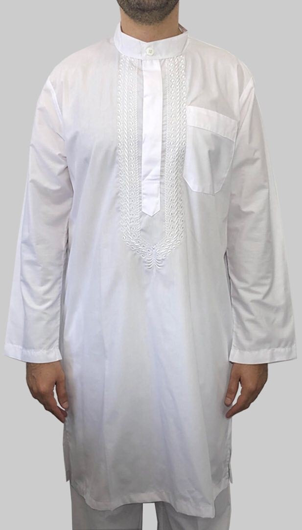 Men 2 pieces cotton Set White