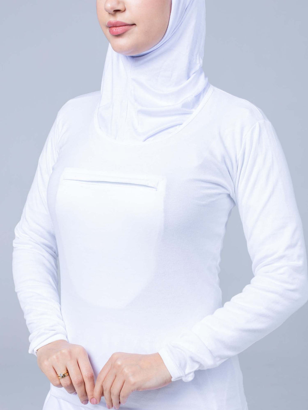 Crew Neck Top with Secret Pocket