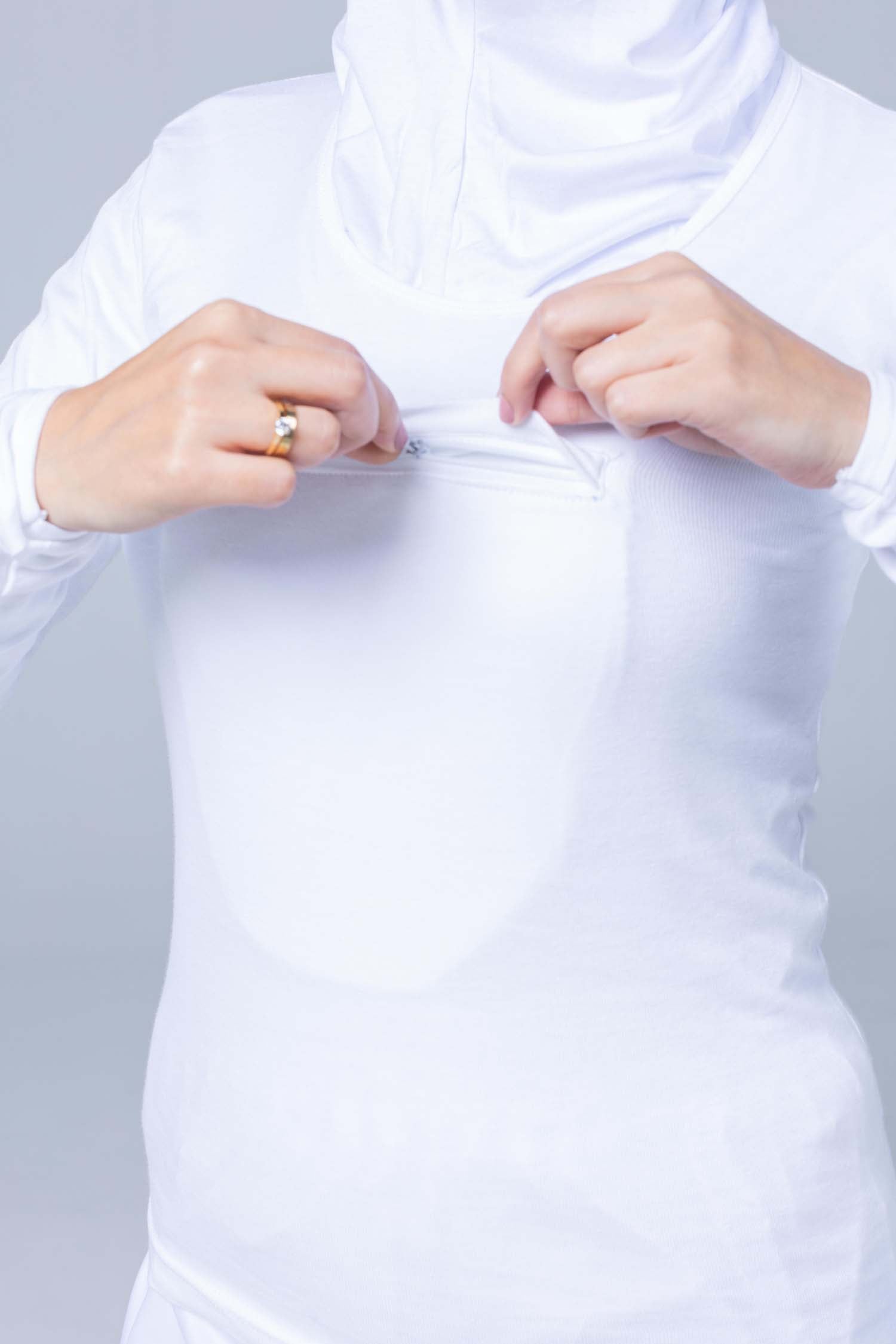 Crew Neck Top with Secret Pocket