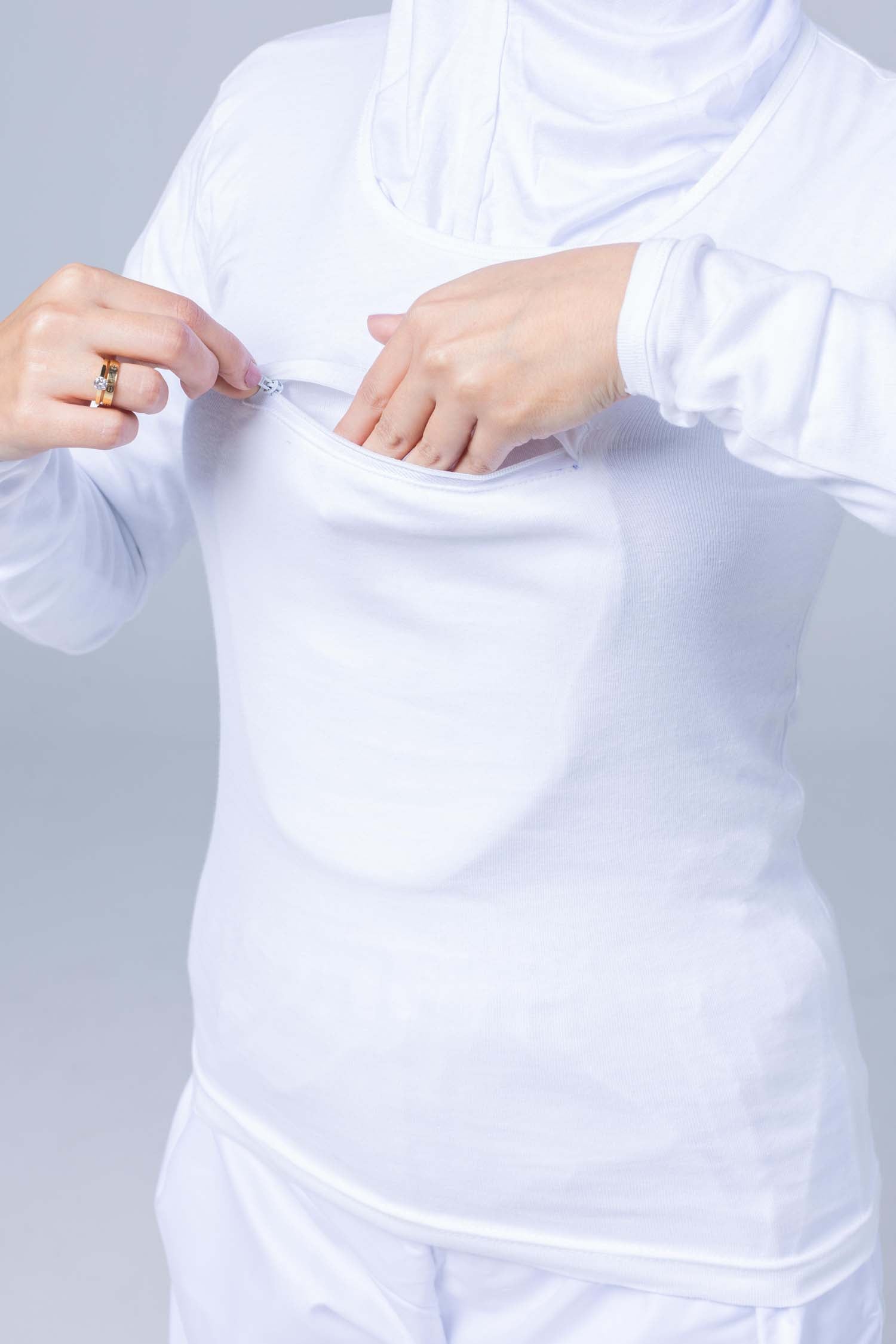 Crew Neck Top with Secret Pocket