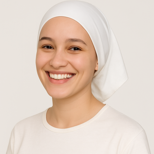 Under Scarf Cotton Band  White