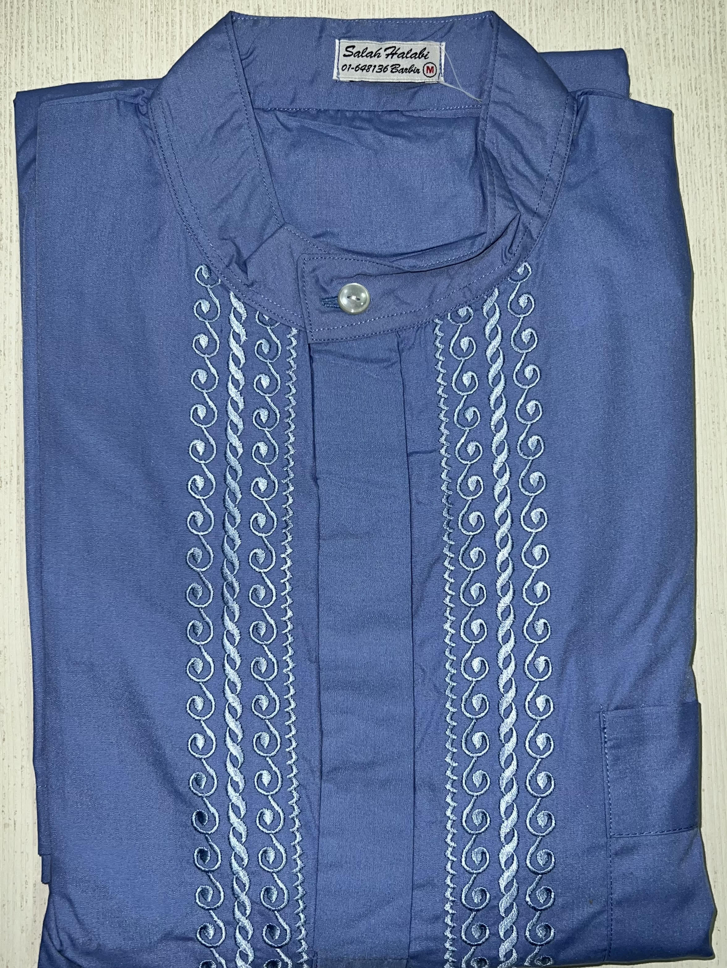 Men 2 Pieces cotton Set Blue